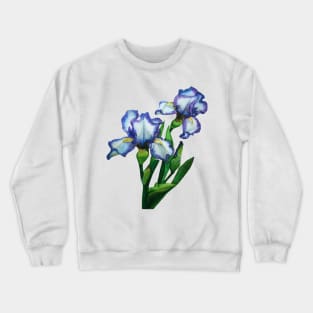 'Next to me' Iris watercolour painting Crewneck Sweatshirt